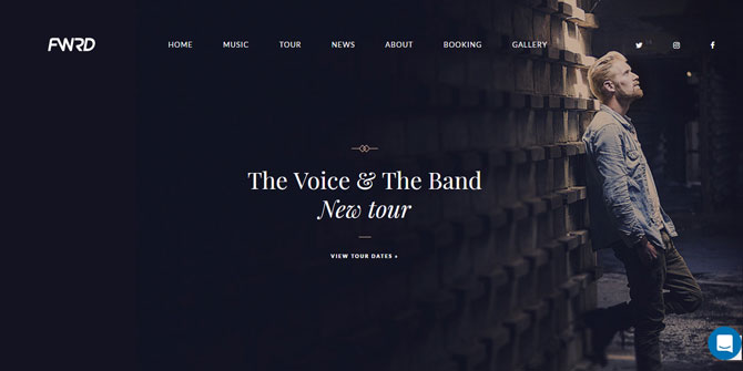 FWRD Musician WordPress Theme