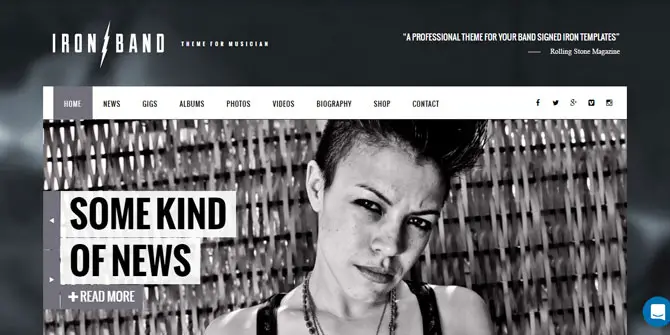 Iron Band WordPress Theme