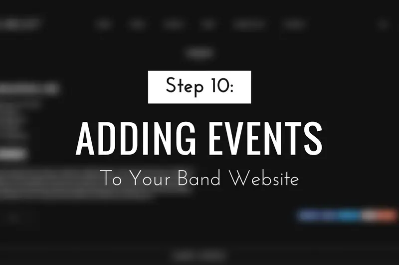 Adding Events to Your Band Website