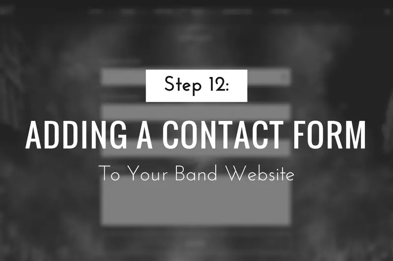 Adding a Contact Form to Your Band Website