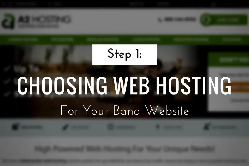 Choosing Web Hosting for your Band Website