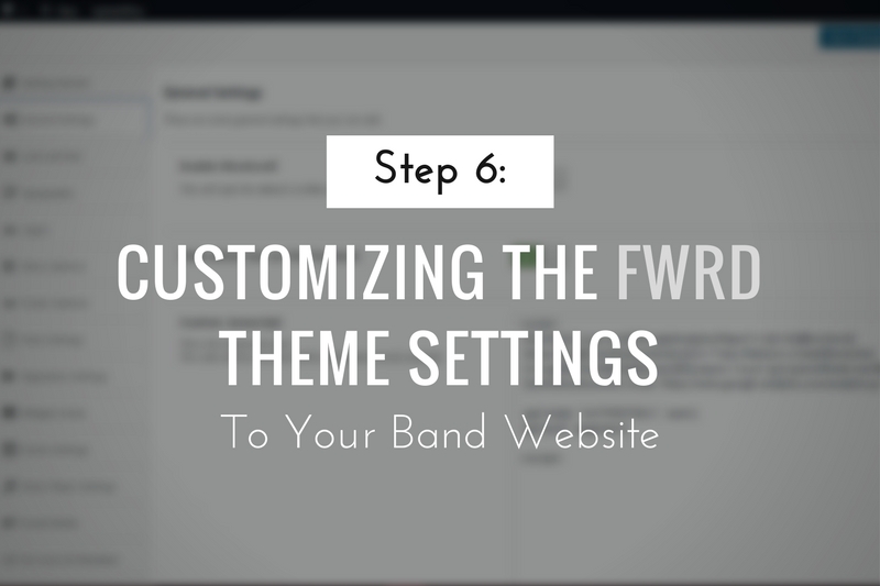 Customizing the FWRD Theme Settings