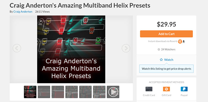 Craig Anderton's amazing multiband helix presets