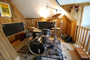 Wood Panel Drum Room